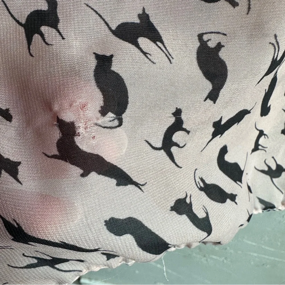 Pink Cat Print Scarf Y2K Coquette Indie Kawaii Soft Girl Hair Neck Scarf 66”x23”
